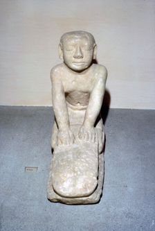 Painted Limestone figure, Egyptian, Old Kingdom, 2400BC-2000 BC