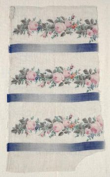 Painted Organdy Strip, mid 1800s. Creator: Unknown