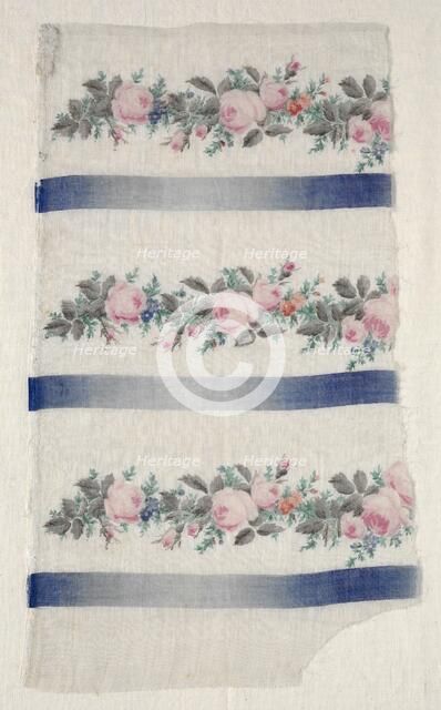 Painted Organdy Strip, mid 1800s. Creator: Unknown.