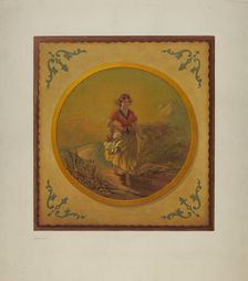 Painted Panel from Pullman Car Interior, c. 1939. Creator: Wayne White