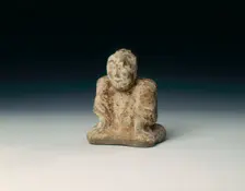 Painted pottery chess player, Western Han dynasty, China, 206 BC-8 AD. Creator: Unknown