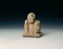 Painted pottery chess player, Western Han dynasty, China, 206 BC-8 AD. Creator: Unknown