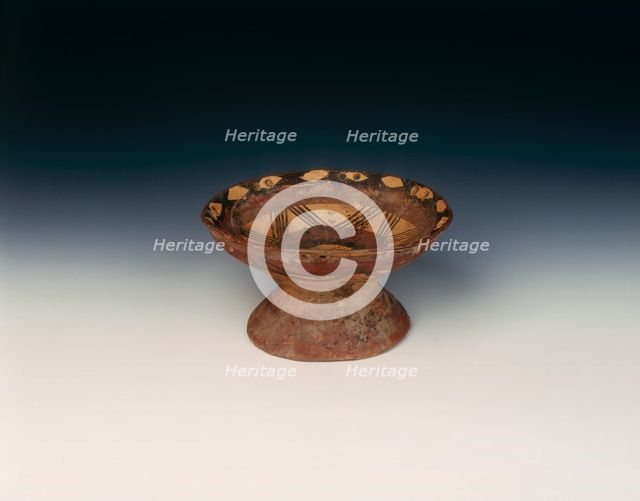 Painted pottery dish, Neolithic, Ma Chang phase, North West China, c2000 BC. Creator: Unknown.