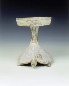 Painted pottery lamp in the form of a tortoise, Western Han dynasty, China, late 2nd-1st century BC. Creator: Unknown