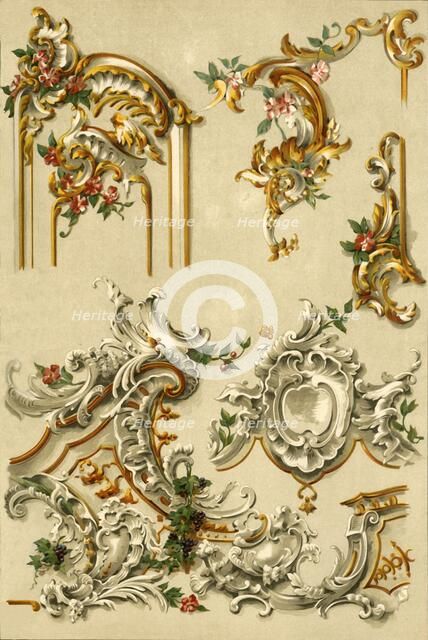 Painted plasterwork, Germany, 18th century, (1898). Creator: Unknown.