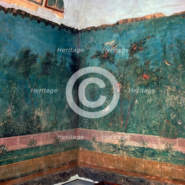 Painted room from Livia's villa, 1st century BC. Artist: Unknown