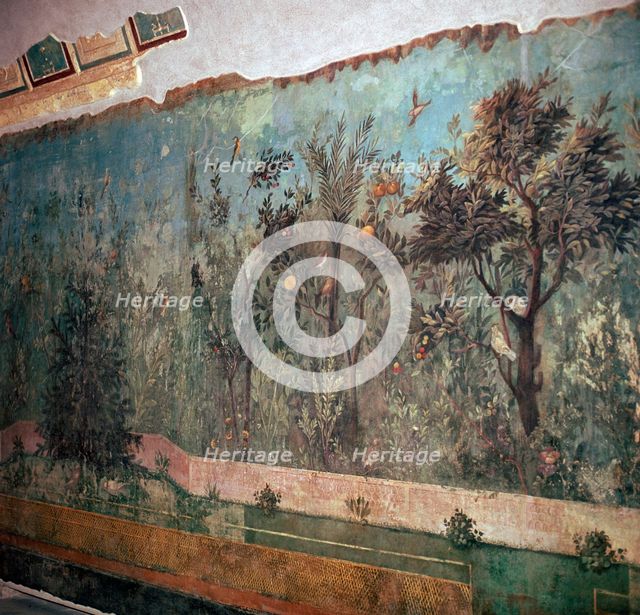 Painted room from Livia's villa, c.1st century BC. Artist: Unknown