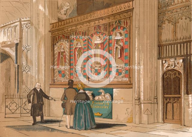 'Painted Screen, St. George's Chapel', c1845, (1864). Artist: Unknown.
