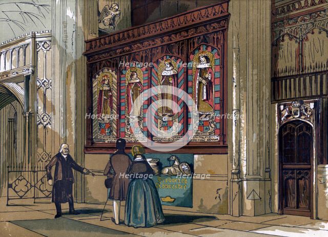 Painted screen, St George's Chapel, 19th century. Artist: Unknown