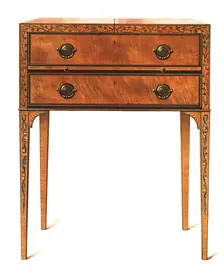 Painted Satin-Wood Dressing-Table,1908. Creator: Shirley Slocombe