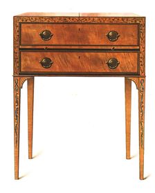 Painted Satin-Wood Dressing-Table,1908. Creator: Shirley Slocombe