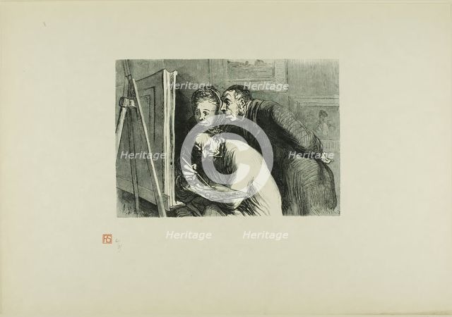 Painter and the Bourgeois, 1862, printed 1920. Creator: Charles Maurand.