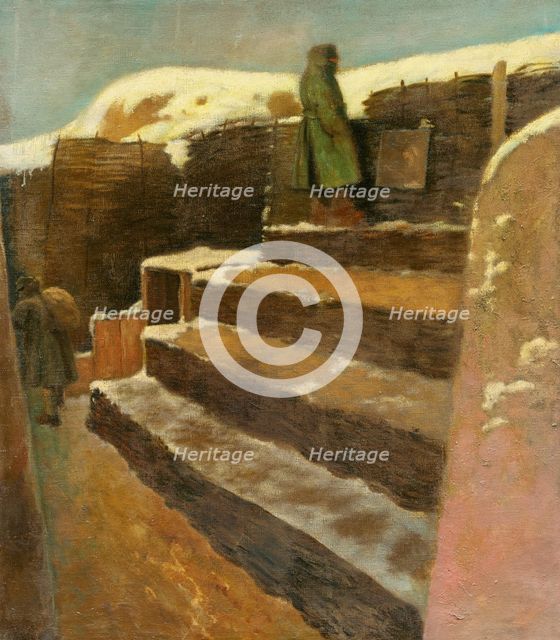 Painter at the Front, 1914-1918. Creator: Ladislav Mednyanszky.