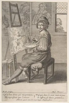 Painter at an Easel, 1620-67. Creator: Michel Lasne