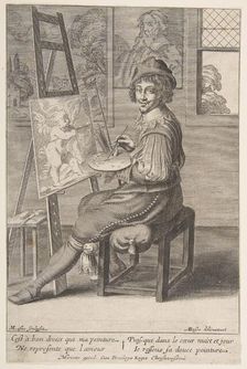 Painter at an Easel, 1620-67. Creator: Michel Lasne