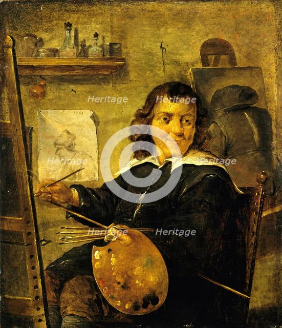 Painter in his Studio, 1641. Creator: David Teniers II.