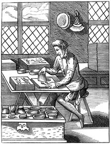 Painter of popular pictures, 16th century (1849).Artist: Jost Amman