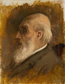 Painter's Father Profile with Pince-nez, 1890-1895. Creator: Ladislav Mednyanszky