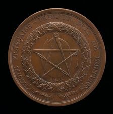 Painter's Tools Surrounded by a Laurel Wreath [reverse], 1796-1797. Creator: Rambert Dumarest