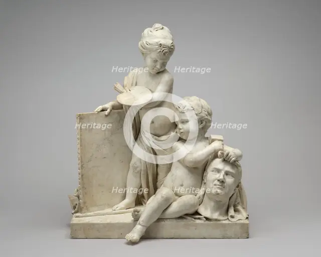 Painting and Sculpture, 1774/1778. Creator: Jean-Pierre-Antoine Tassaert.