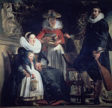 Painting by Jacob Jordaens entitled The Painter's family