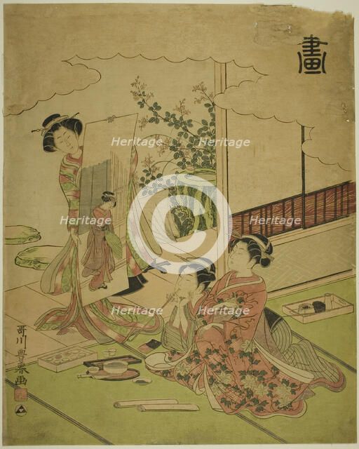 Painting (Ga), from an untitled series of the four accomplishments, c. 1772/75. Creator: Utagawa Toyoharu.