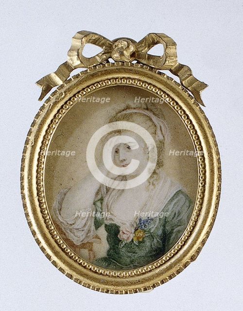 Painting depicting a woman with her right arm raised, c.1850-c.1899.  Creator: Anon.