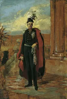 Painting design "Emperor Franz I of Austria in Prussian general's uniform", 1834. Creator: Friedrich von Amerling