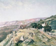 Painting entitled Sometent in Catalonia oil by José Berga