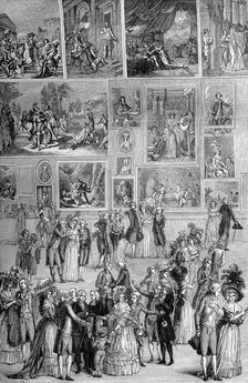 Painting exhibition, the Louvre, Paris, 1737 (1882-1884)