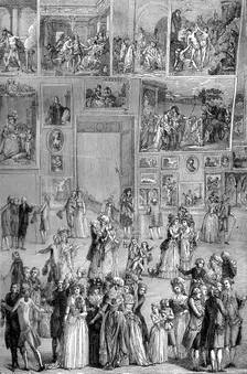 Painting exhibition, the Louvre, Paris, 1737 (1882-1884)