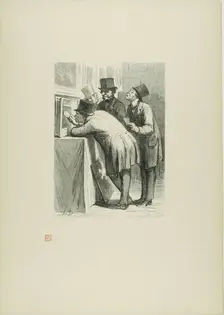 Painting Experts, 1863, printed 1920. Creator: Charles Maurand