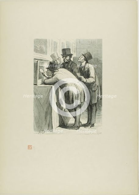 Painting Experts, 1863, printed 1920. Creator: Charles Maurand.