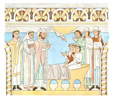 Painting in the nave of Aal Church, Denmark, (1928). Creator: Unknown