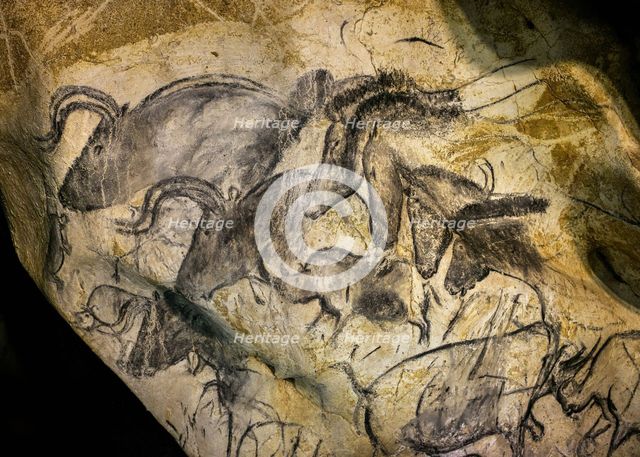 Painting in the Chauvet cave, 32,000-30,000 BC.