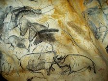 Painting in the Chauvet cave, 32,000-30,000 BC. Creator: Art of the Upper Paleolithic
