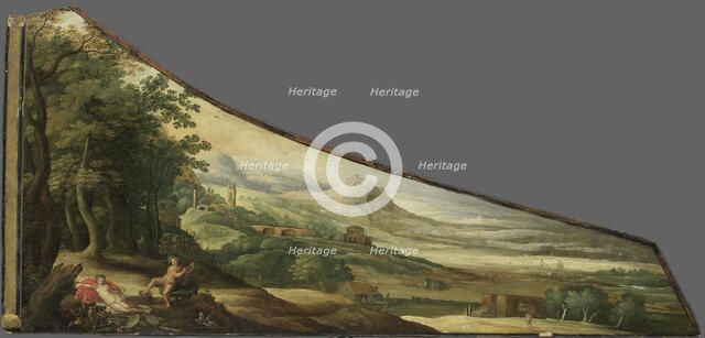 Painting on a harpsichord lid with Bacchus and Cybele, 1590-1675. Creator: Unknown.