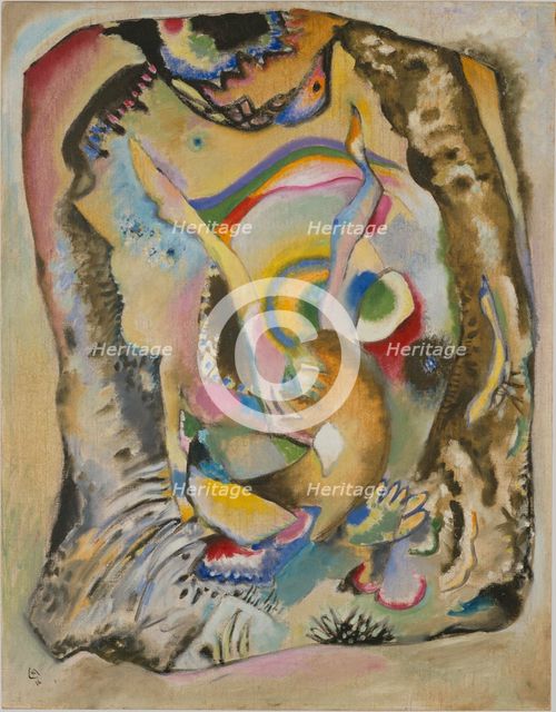 Painting on a Light Ground, 1916. Creator: Kandinsky, Wassily Vasilyevich (1866-1944).