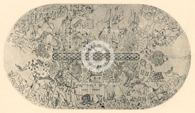 'Painting on the Ceiling of the Hall of Justice, No. 3', 1907.  Creator: Unknown.