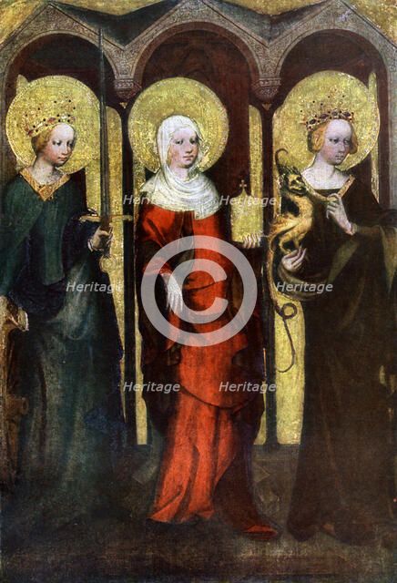 Painting on the reverse of the Trebon Altarpiece, c1380 (1955).Artist: Master of the Trebon Altarpiece