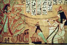 Painting of a woman and her Ba