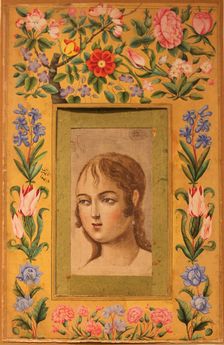 Painting of a Young Beauty, 1740s-50s. Creators: Muhammad Sadiq, Ali Akbar