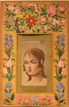 Painting of a Young Beauty, Iran, 1740s-50s. Creator: Muhammad Sadiq
