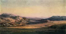 Painting of a landscape, title unknown. Artist: Edmond Baibazzona