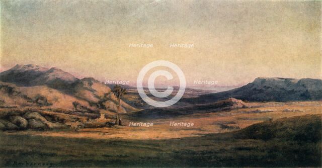 Painting of a landscape, title unknown. Artist: Edmond Baibazzona