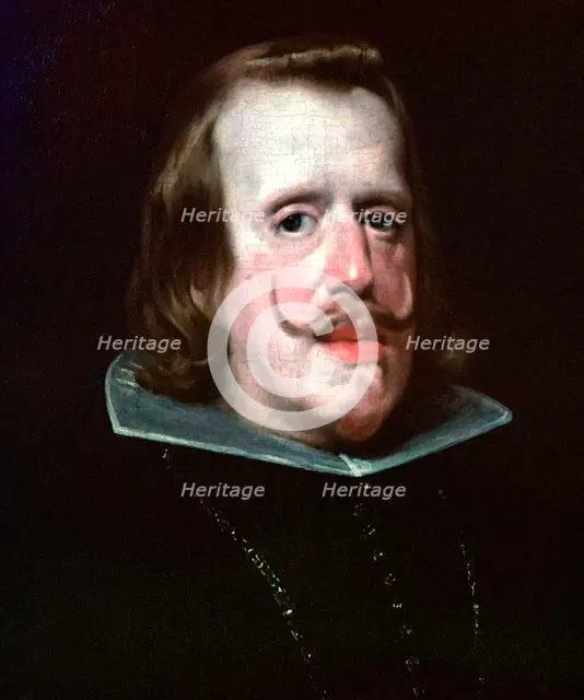 Painting of King Phillip IV of Spain, 16th century.  Artist: Diego Velasquez