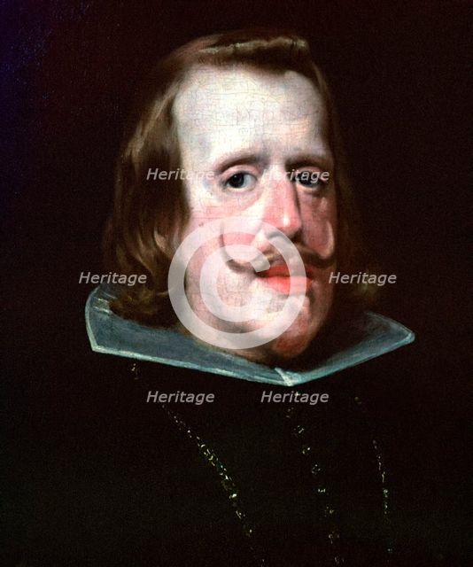 Painting of King Phillip IV of Spain, 16th century.  Artist: Diego Velasquez