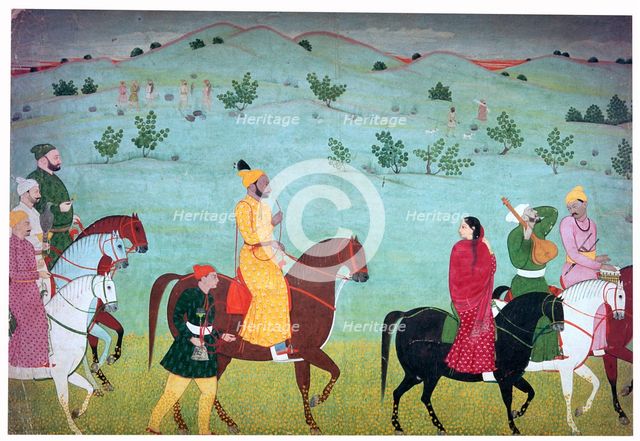 Painting of Mian Mukund Dev of Jasrota, 18th century. Artist: Unknown