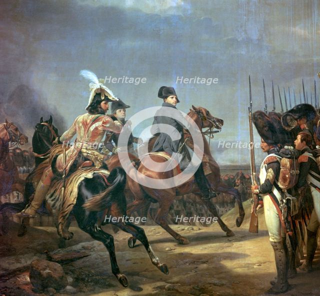Painting of Napoleon at the battle of Jena, 19th century. Creator: Émile Jean-Horace Vernet.