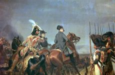 Thumbnail image of Painting of Napoleon at the battle of Jena, 19th century. Creator: Émile Jean-Horace Vernet.